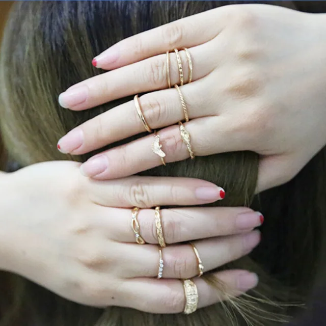 12pcs/Sets Midi Finger Ring Set Gold Color Crystal Punk Knuckle Ring Metal Retro Women Boho Jewelry Ring Accessory
12pcs/Sets Midi Finger Ring Set Gold Color Crystal Punk Knuckle Ring Metal Retro Women Boho Jewelry Ring Accessory