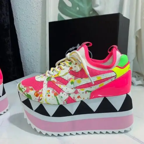 Hot 2019 BlingBling Sequins Platform Sneakers Women Mixed Color Lace Up Colour Thick Bottom ladies Sneakers Sports Shoes woman
Hot 2019 BlingBling Sequins Platform Sneakers Women Mixed Color Lace Up Colour Thick Bottom ladies Sneakers Sports Shoes woman