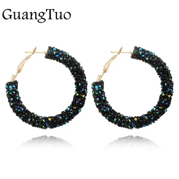 Bohemian Luxurious Crystal Rhinestone Beads Geometric Hoop Earrings For Women Jewelry Gold Color Shiny Circle Earrings
Bohemian Luxurious Crystal Rhinestone Beads Geometric Hoop Earrings For Women Jewelry Gold Color Shiny Circle Earrings