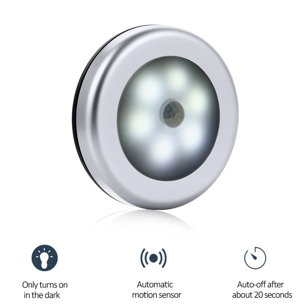KARRONG 6 LED Night Light Magnetic Wireless Detector Light Wall Lamp Infrared PIR Motion Sensor Light Auto Cabinet Stairs Lights
KARRONG 6 LED Night Light Magnetic Wireless Detector Light Wall Lamp Infrared PIR Motion Sensor Light Auto Cabinet Stairs Lights