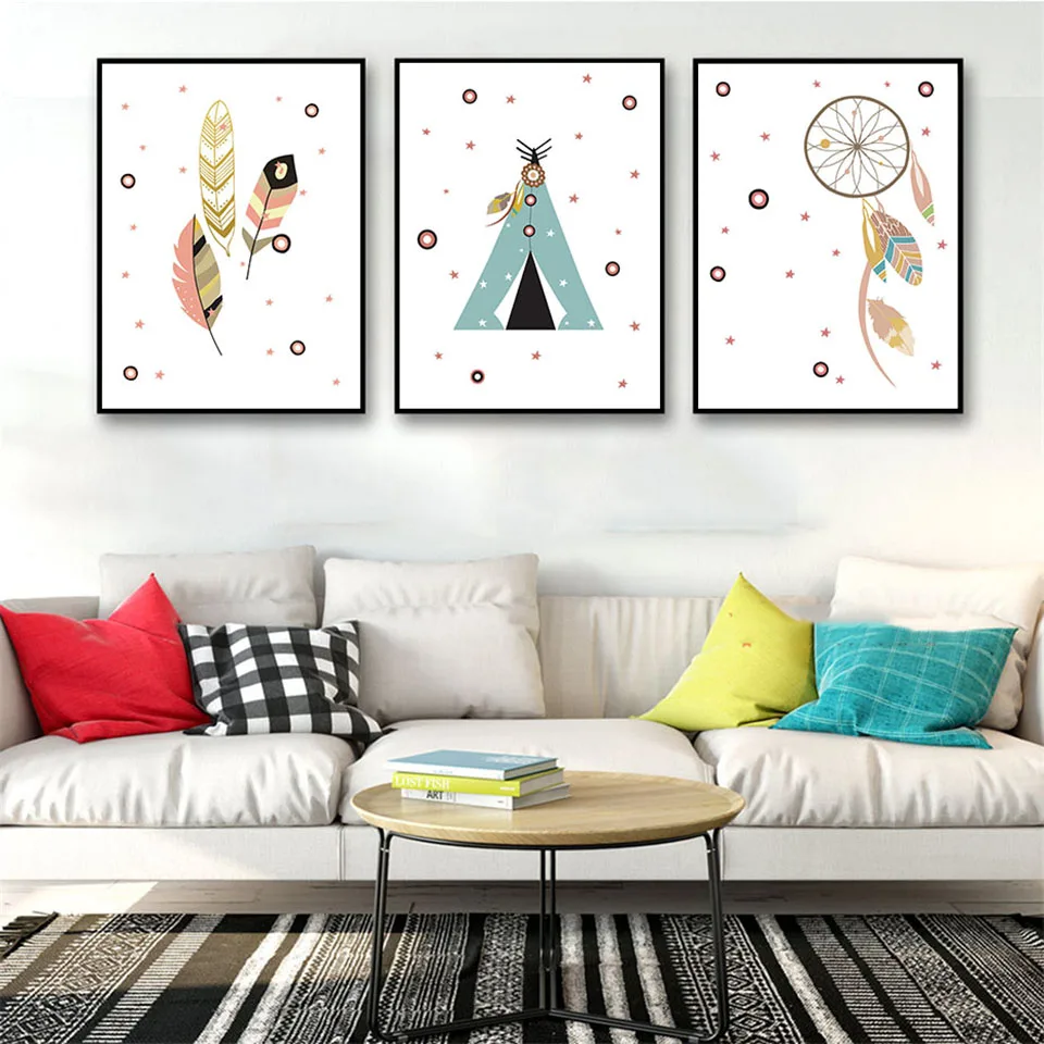 Wall-Art-Print-Feather-Arrow-Canvas-Painting-Nordic-Posters-And-Prints-Owl-Animal-Modern-Kids-Room (1)