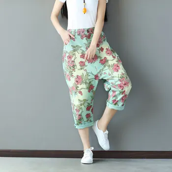 Mori Girl Floral Print Harem jeans 2018 Ladies Ankle Length Elastic Waist Denim Harem Pants Calf-Length Jeans Trousers G062104
Mori Girl Floral Print Harem jeans 2018 Ladies Ankle Length Elastic Waist Denim Harem Pants Calf-Length Jeans Trousers G062104