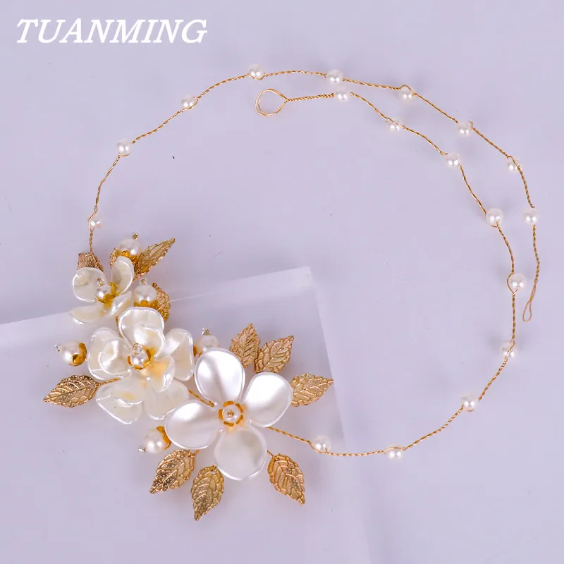 Pearl Flower Bride Headbands Golden Leaf Hairband For Bride Wedding Hair Accessories Pearl Head Chain
Pearl Flower Bride Headbands Golden Leaf Hairband For Bride Wedding Hair Accessories Pearl Head Chain
