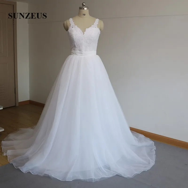 A-Line Wedding Dresses with Removable Skirt Sweetheart Lace Bridal Wedding Gowns Tank Soft Tulle Skirt Bride Dress 2 Piece SW32
A-Line Wedding Dresses with Removable Skirt Sweetheart Lace Bridal Wedding Gowns Tank Soft Tulle Skirt Bride Dress 2 Piece SW32