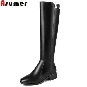 ASUMER 2020 fashion autumn winter boots women square toe zip microfiber+cow leather knee boots med heels ladies prom boots
ASUMER 2020 fashion autumn winter boots women square toe zip microfiber+cow leather knee boots med heels ladies prom boots