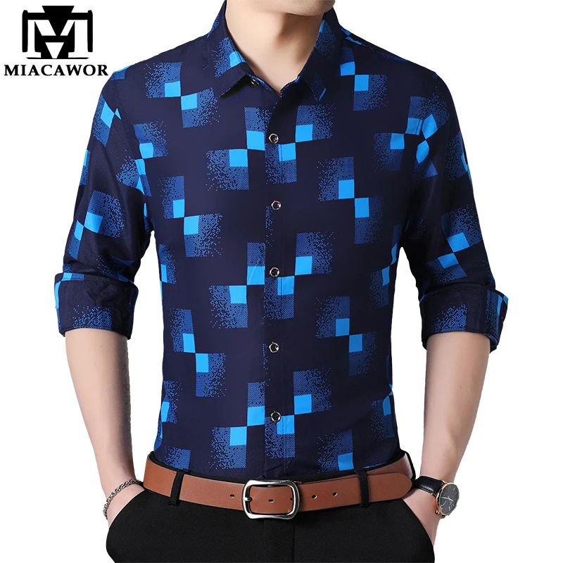 MIACAWOR 2019 New Casual Men Shirt Spring Summer Men Shirt Slim Fit Long Sleeve Plaid Shirt Plus Size Camisa Masculina C428
MIACAWOR 2019 New Casual Men Shirt Spring Summer Men Shirt Slim Fit Long Sleeve Plaid Shirt Plus Size Camisa Masculina C428