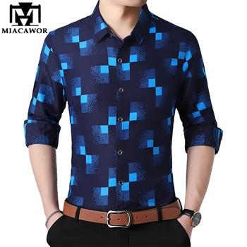 MIACAWOR 2019 New Casual Men Shirt Spring Summer Men Shirt Slim Fit Long Sleeve Plaid Shirt Plus Size Camisa Masculina C428
MIACAWOR 2019 New Casual Men Shirt Spring Summer Men Shirt Slim Fit Long Sleeve Plaid Shirt Plus Size Camisa Masculina C428