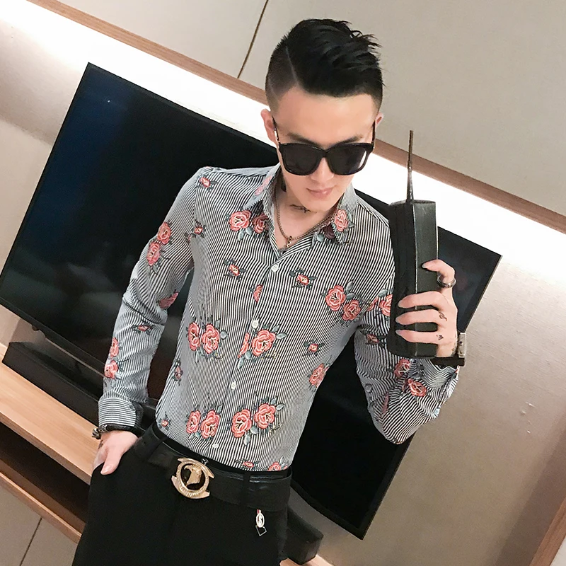 Camisa Hombre Brand New 2019 Men Shirt All Match Streetwear Striped Shirt Men Long Sleeve Slim Fit Mens Floral Shirts Dress 3XL
Camisa Hombre Brand New 2019 Men Shirt All Match Streetwear Striped Shirt Men Long Sleeve Slim Fit Mens Floral Shirts Dress 3XL