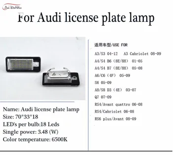 JanDeNing 2pcs Error Free18 LED License Plate Lights For Audi A3/A4/A6/A8/Q7/RS4/RS6
JanDeNing 2pcs Error Free18 LED License Plate Lights For Audi A3/A4/A6/A8/Q7/RS4/RS6