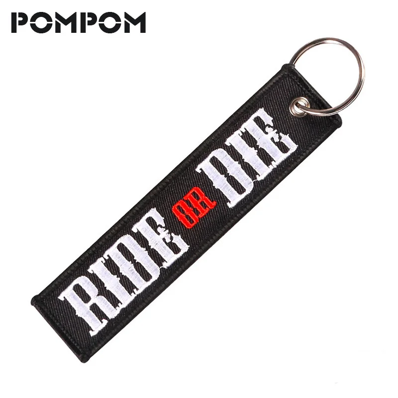POMPOM Ride or Die Keychain for Motorcycles and Cars Porte Clef Emboridery letter keychains Aviation keychain Car Keytag llavero
POMPOM Ride or Die Keychain for Motorcycles and Cars Porte Clef Emboridery letter keychains Aviation keychain Car Keytag llavero