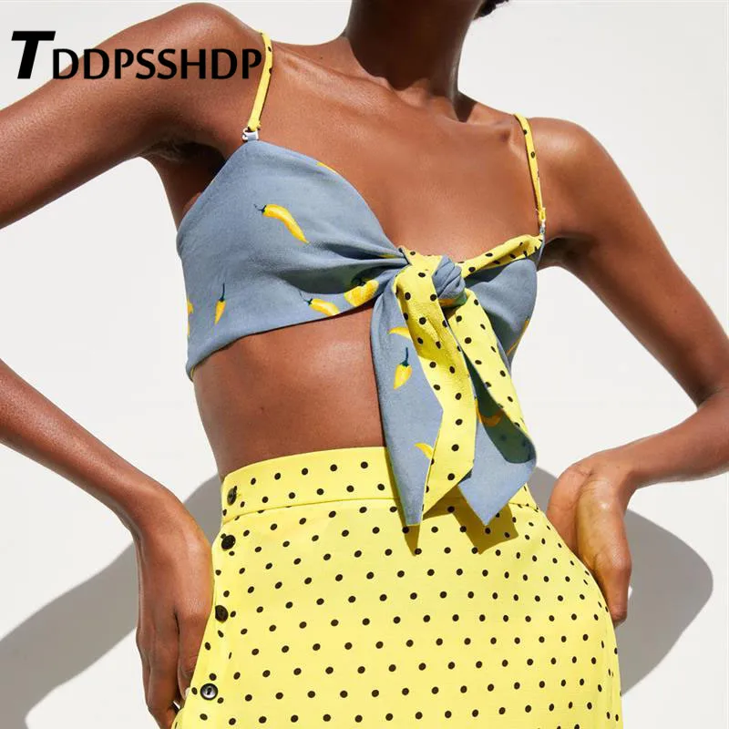 Little Polka Dot Printing Fashion Hot Sexy Women Tube Top Yellow Color Streetwear Bowknot Top
Little Polka Dot Printing Fashion Hot Sexy Women Tube Top Yellow Color Streetwear Bowknot Top