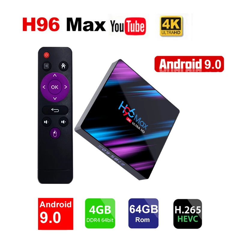 Android 9.0 TV Box H96 Max Rockchip 3318 4K VP9 Video decoder Smart TV Box H96 Max 4GB 64GB Media Player 3D video formats tv Box
Android 9.0 TV Box H96 Max Rockchip 3318 4K VP9 Video decoder Smart TV Box H96 Max 4GB 64GB Media Player 3D video formats tv Box