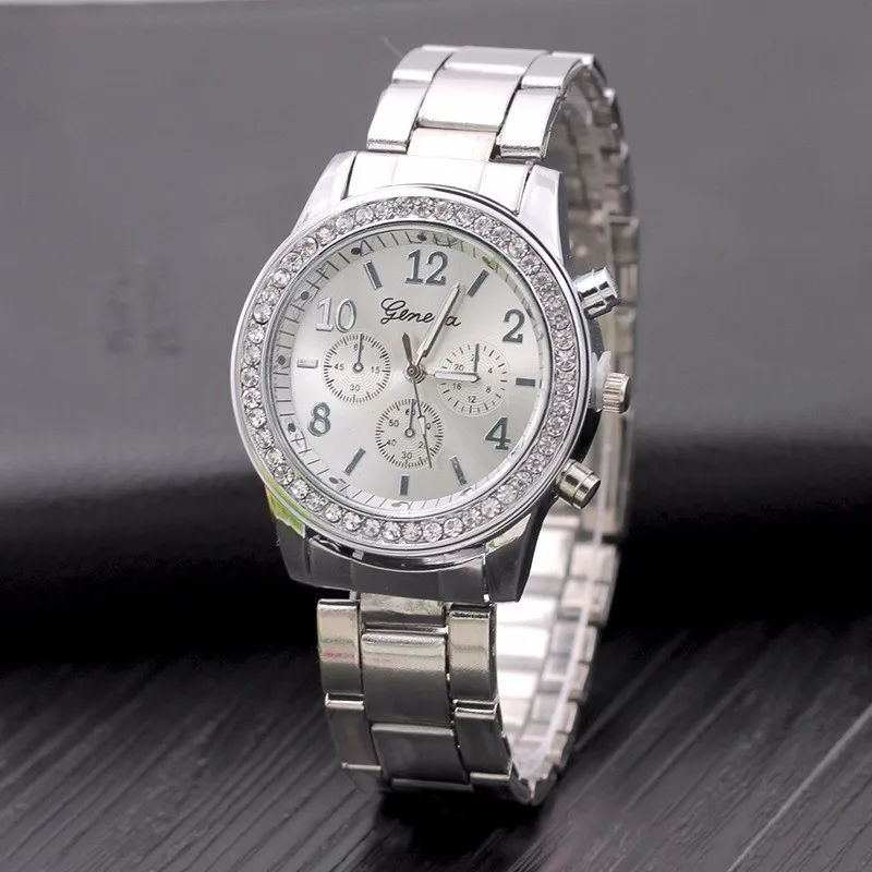 2018Hot Sale Newest High quality Geneva Women Sport Quartz watch Silver Stainless Steel Rhinestone women Casual Dress Digital Wa
2018Hot Sale Newest High quality Geneva Women Sport Quartz watch Silver Stainless Steel Rhinestone women Casual Dress Digital Wa