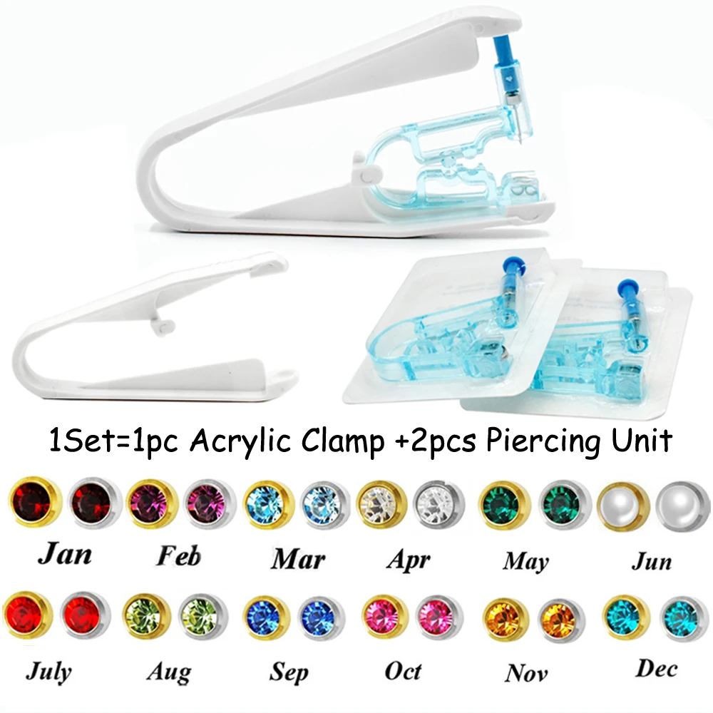 1Set New Disposable Ear Piercing Unit Sterilized Ear Stud Earring Piercing Gun Acrylic Clamp For Stud Body Piercing Jewelry
1Set New Disposable Ear Piercing Unit Sterilized Ear Stud Earring Piercing Gun Acrylic Clamp For Stud Body Piercing Jewelry