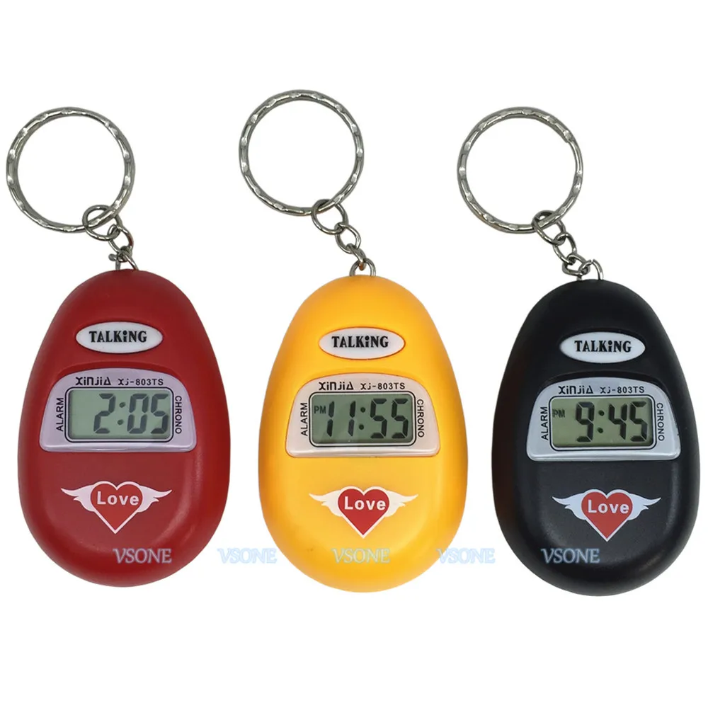 French Language Talking Key Chain Clock Big Voice with Alarm for the Old man or Blind People
French Language Talking Key Chain Clock Big Voice with Alarm for the Old man or Blind People