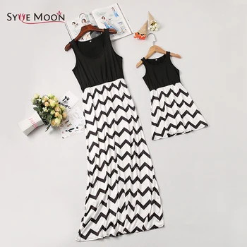 2018 Mother Daughter Dresses Family Matching Outfits Stripe Sleeveless Family Look Matching Clothes Mom And Daughter Dress
2018 Mother Daughter Dresses Family Matching Outfits Stripe Sleeveless Family Look Matching Clothes Mom And Daughter Dress