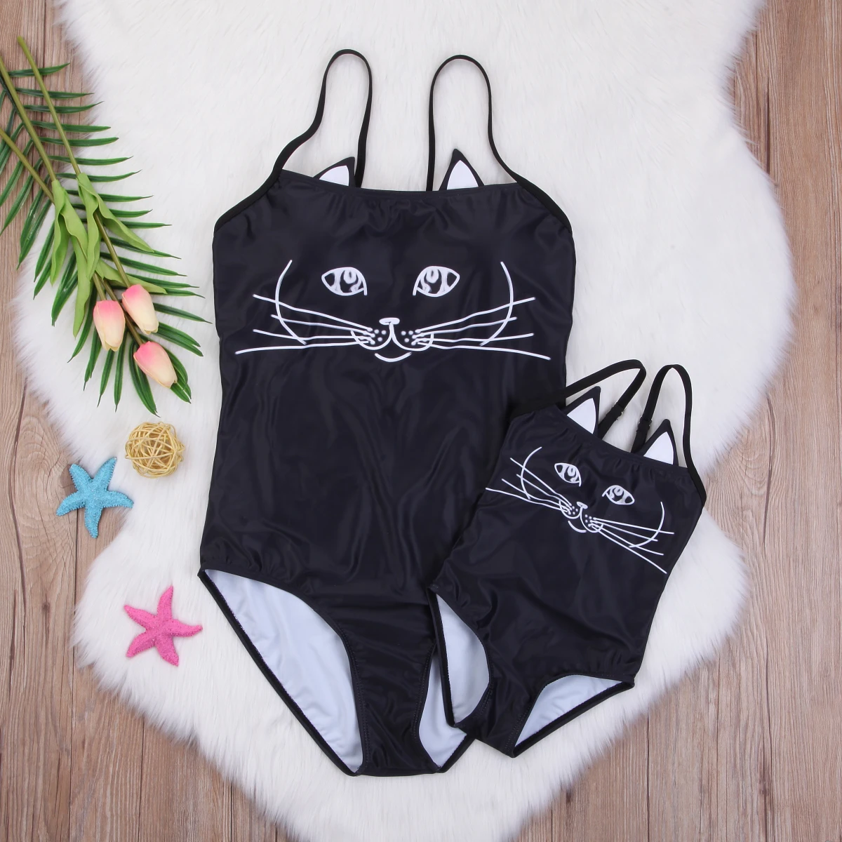 Fashion Mother Daughter 3D Black Cat Bikini Swimwear Family Matching Bathing Suits Swimsuit
Fashion Mother Daughter 3D Black Cat Bikini Swimwear Family Matching Bathing Suits Swimsuit