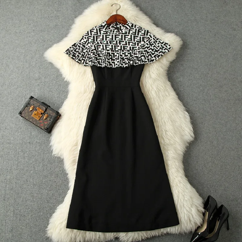 Work Office lady Dress Runway 2019 new Superior quality ladies women elegant Cloak dress xl Casual Patchwork sexy empire dresses
Work Office lady Dress Runway 2019 new Superior quality ladies women elegant Cloak dress xl Casual Patchwork sexy empire dresses