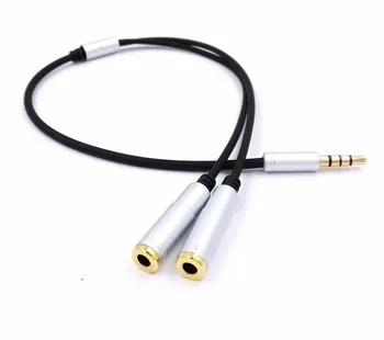 3.5mm Jack Audio Splitter Cable 30 cm Golden Plated TRRS 4 Pole 3.5mm Male to Dual 3.5mm Female Stereo Jack Audio Splitter Adapt
3.5mm Jack Audio Splitter Cable 30 cm Golden Plated TRRS 4 Pole 3.5mm Male to Dual 3.5mm Female Stereo Jack Audio Splitter Adapt