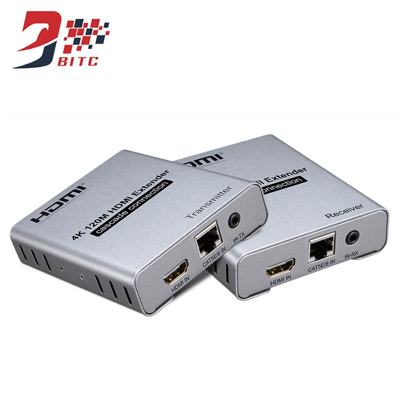 SZBITC 120m 4K HDMI Extender with IR & Loop Out 1080P RJ45 Ports HDMI Extender Transmitter Receiver Over CAT5e/CAT6 Cable
SZBITC 120m 4K HDMI Extender with IR & Loop Out 1080P RJ45 Ports HDMI Extender Transmitter Receiver Over CAT5e/CAT6 Cable