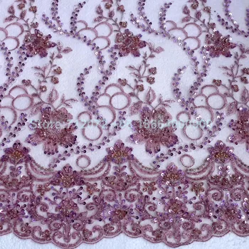 New Light pink mixed purple heavy beaded fashion thread hight quality embroidered wedding/ evinging dress lace fabric 1 YARD
New Light pink mixed purple heavy beaded fashion thread hight quality embroidered wedding/ evinging dress lace fabric 1 YARD