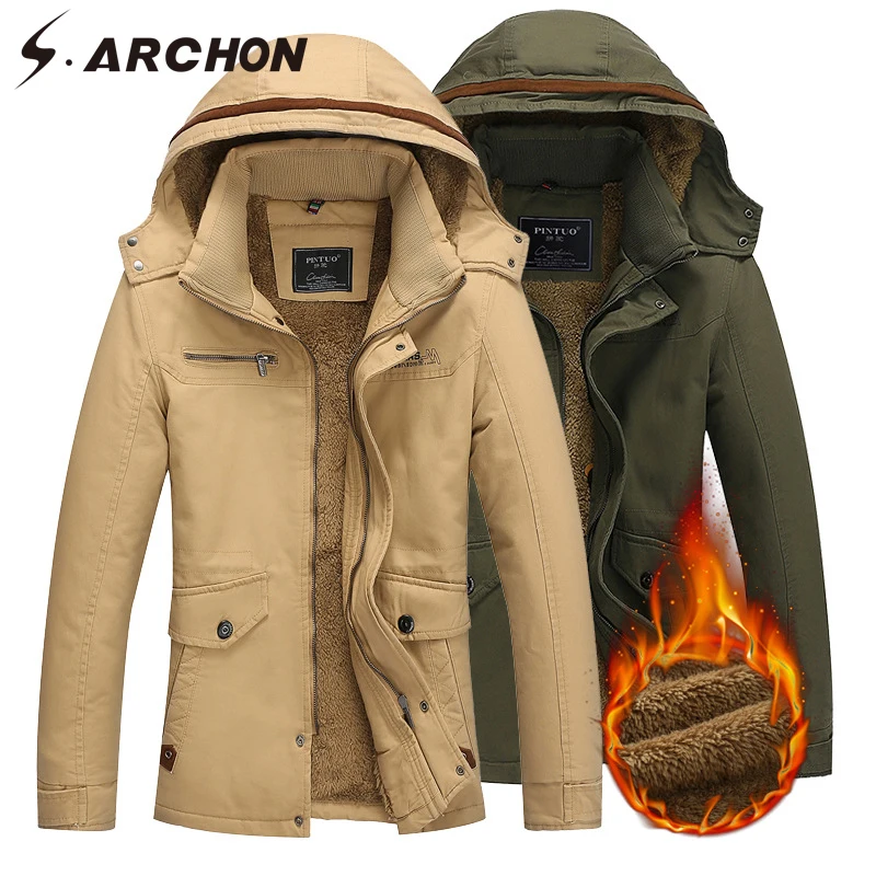 S.ARCHON US Tactical Jackets Men Winter Hooded Fleece Military Pilot Bomber Thick Outerwear Clothes Casual Warm Army Coat
S.ARCHON US Tactical Jackets Men Winter Hooded Fleece Military Pilot Bomber Thick Outerwear Clothes Casual Warm Army Coat