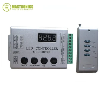 DC12V 4Keys HC008 programmable rgb led pixel controller,RF control 2048 pixels,133 effect modes ws2811 controller Free shipping
DC12V 4Keys HC008 programmable rgb led pixel controller,RF control 2048 pixels,133 effect modes ws2811 controller Free shipping