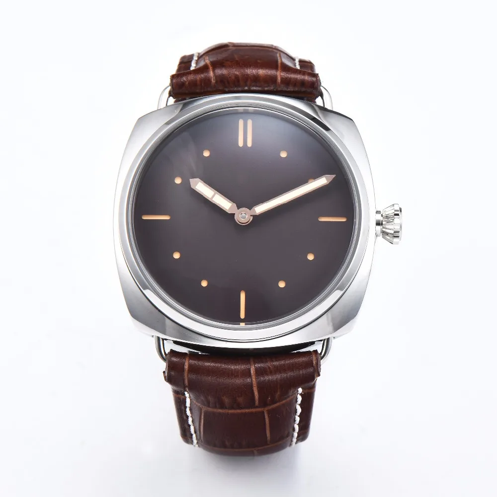 Watch Parnis 47 mm Seagull hand winding 6497 mechanical movement silver polished 316L stainless steel case luminous hand 630-7
Watch Parnis 47 mm Seagull hand winding 6497 mechanical movement silver polished 316L stainless steel case luminous hand 630-7