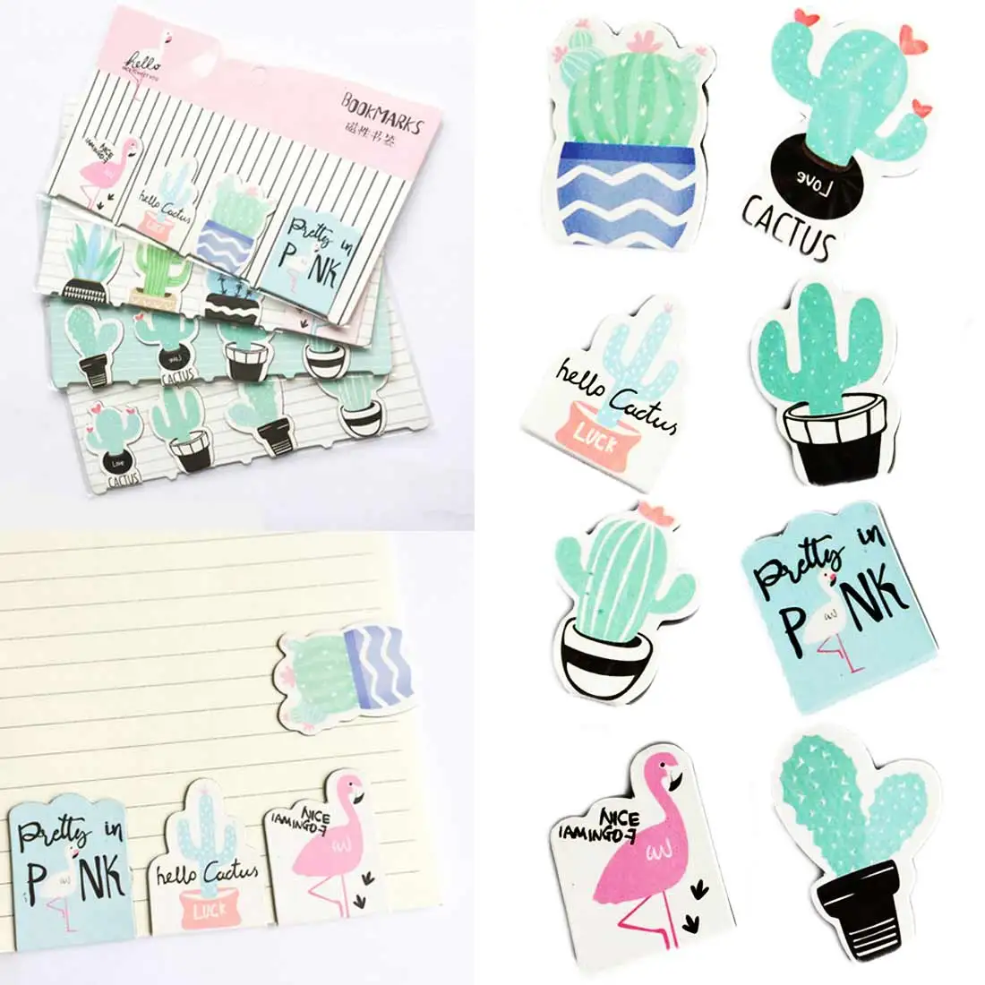 4 Pcs Creative Bookmark Cactus Style Double-sided Magnetic Bookmark Student Textbook Page Cactus Magnet Bookmark
4 Pcs Creative Bookmark Cactus Style Double-sided Magnetic Bookmark Student Textbook Page Cactus Magnet Bookmark