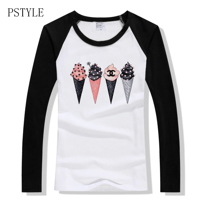 Spring Women's T-shirt Ice Cream Print Sweet Tshirt Korean Style Raglan Sleeve Casual Tees Simple Design Female Streetwear Tops
Spring Women's T-shirt Ice Cream Print Sweet Tshirt Korean Style Raglan Sleeve Casual Tees Simple Design Female Streetwear Tops