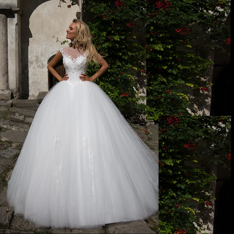 Smileven Ball Gown Wedding Dress White Lace Appliques Boho Bridal Dress Turkey Wedding Gowns Custom Made 2019
Smileven Ball Gown Wedding Dress White Lace Appliques Boho Bridal Dress Turkey Wedding Gowns Custom Made 2019