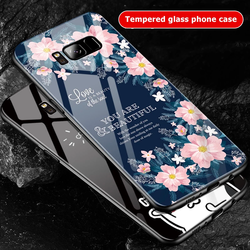 Gertong Tempered Glass Cases For Samsung Galaxy S8 S9 Plus Note 8 Flowers Painted Hard Back Cover Silicone Fundas For Samsung S8
Gertong Tempered Glass Cases For Samsung Galaxy S8 S9 Plus Note 8 Flowers Painted Hard Back Cover Silicone Fundas For Samsung S8