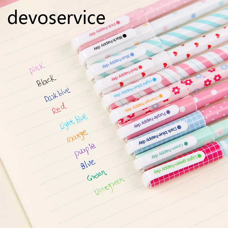 10Pcs/Set Colour Gel Pen Kawaii Stationery Flower Canetas Watercolor Pen Escolar Papelaria Gifts Office Material School Supplies
10Pcs/Set Colour Gel Pen Kawaii Stationery Flower Canetas Watercolor Pen Escolar Papelaria Gifts Office Material School Supplies