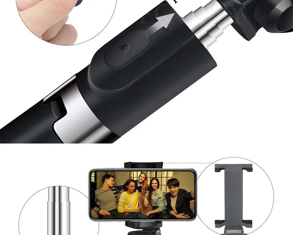 FGCLSY 3 in 1 Wireless Bluetooth Selfie Stick For iPhone Universal Mobile Phone Tripod Bracket Mini Extendable Handheld Monopod