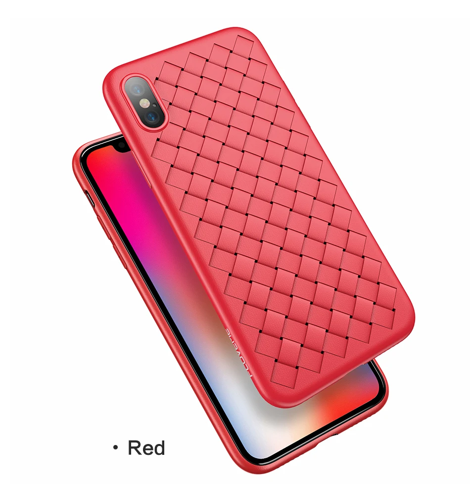 Super Soft Phone Cases For iPhone8 iPhoneX iPhoneXS Max Luxury Grid Cover Silicone Accessories