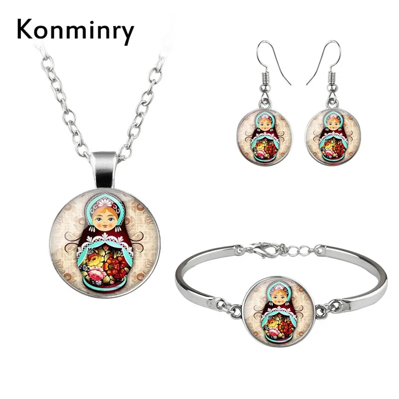 Konminry Cute Matryoshka Stud Hook Earrings Jewelry Sets Handmade Glass Dome Kawaii Colors Russian Doll Bracelet Gifts
Konminry Cute Matryoshka Stud Hook Earrings Jewelry Sets Handmade Glass Dome Kawaii Colors Russian Doll Bracelet Gifts