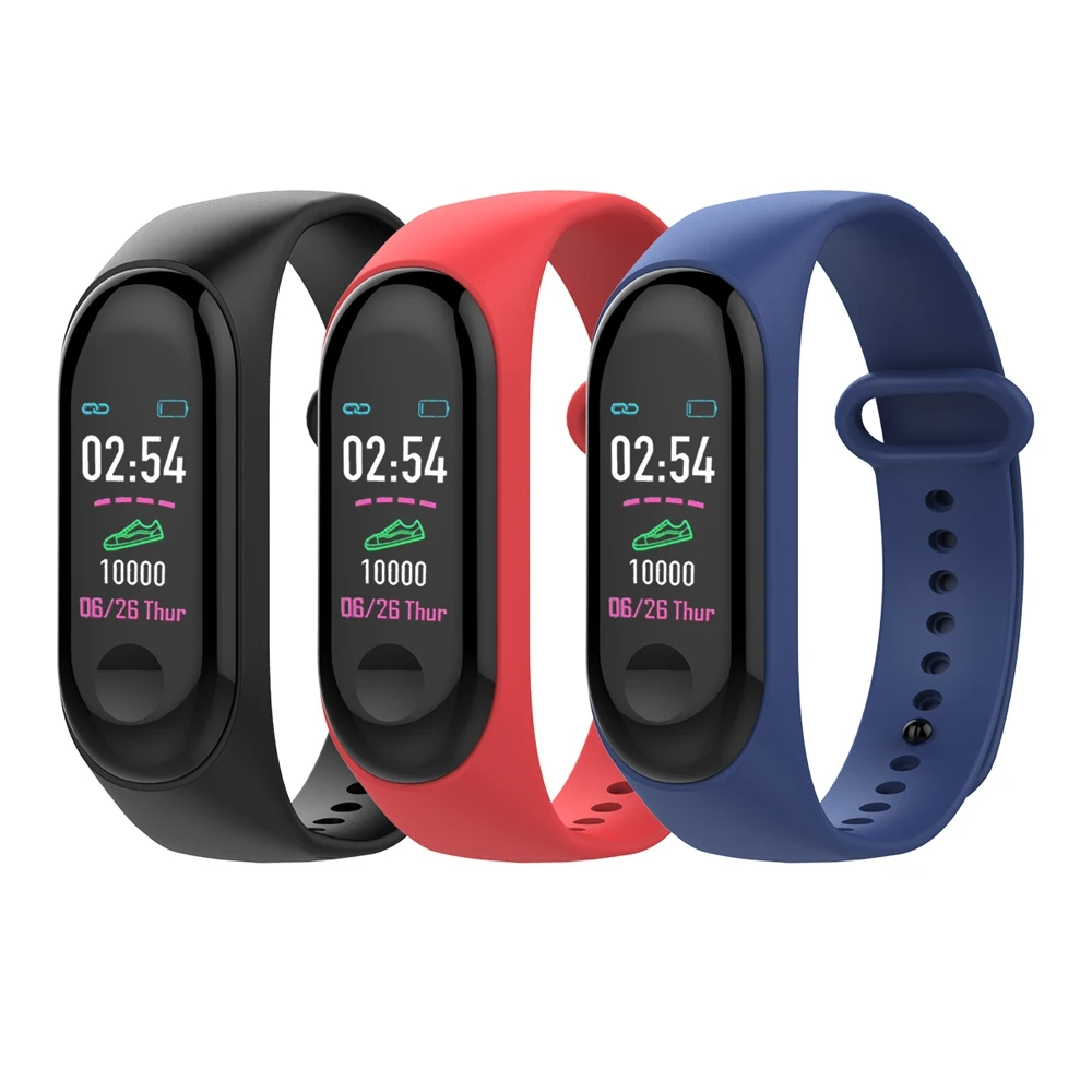 M3 Heart Rate Blood Pressure Health Color Screen Smart Wristband Fitness Tracker Pedometer Sports Bluetooth Smart Bracelet Band
M3 Heart Rate Blood Pressure Health Color Screen Smart Wristband Fitness Tracker Pedometer Sports Bluetooth Smart Bracelet Band