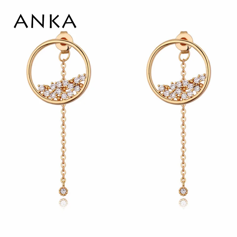ANKA new luxury simple round metal frame drop earrings with rose gold color zirconia CZ earings fashion jewelry for women 122996
ANKA new luxury simple round metal frame drop earrings with rose gold color zirconia CZ earings fashion jewelry for women 122996