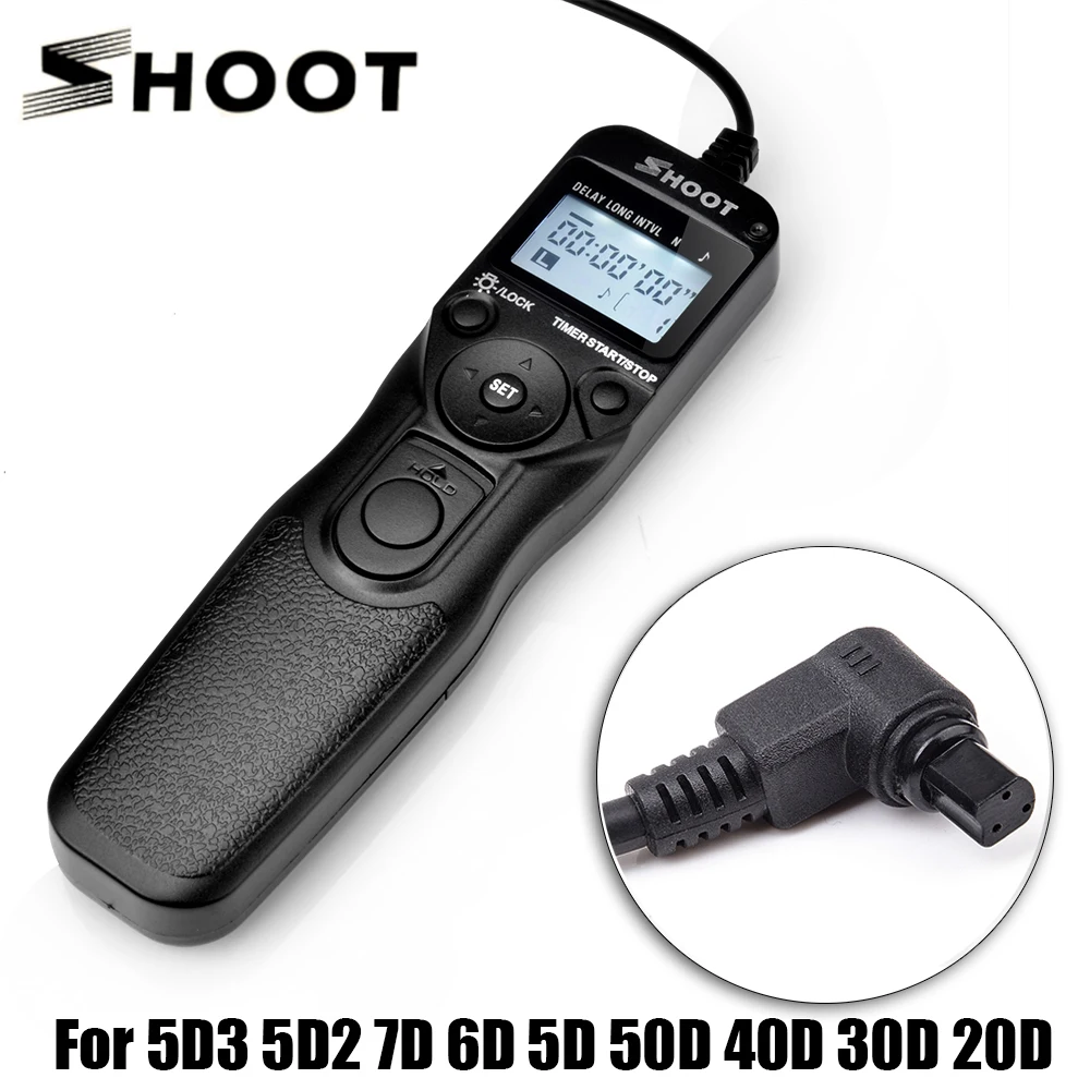 Shoot RS-80N3 Selfie LCD Timer Remote Control Shutter Release Cable For Canon 5D3 5D2 7D 6D 5D 50D 40D 30D 20D P0019375
Shoot RS-80N3 Selfie LCD Timer Remote Control Shutter Release Cable For Canon 5D3 5D2 7D 6D 5D 50D 40D 30D 20D P0019375