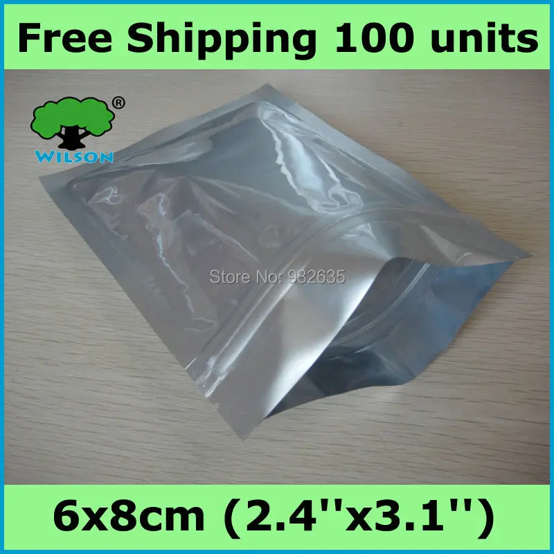 6x8cm (2.4''x3.1'') one side thickness 4 mils small bag aluminum foil zip lock bag 100 -1000 Pcs mylar for food storage
6x8cm (2.4''x3.1'') one side thickness 4 mils small bag aluminum foil zip lock bag 100 -1000 Pcs mylar for food storage