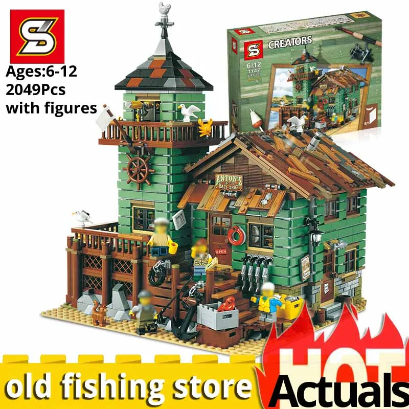 IDEAS Old Fishing Store with light set legoinglys 21310 house Building Blocks Brick Educational Toys for children christmas gift
IDEAS Old Fishing Store with light set legoinglys 21310 house Building Blocks Brick Educational Toys for children christmas gift