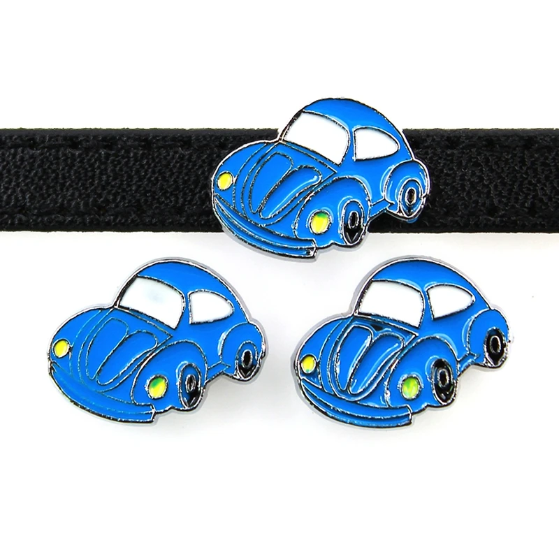 Синие Подвески в виде автомобильной горки плоские эмалированные бусины с