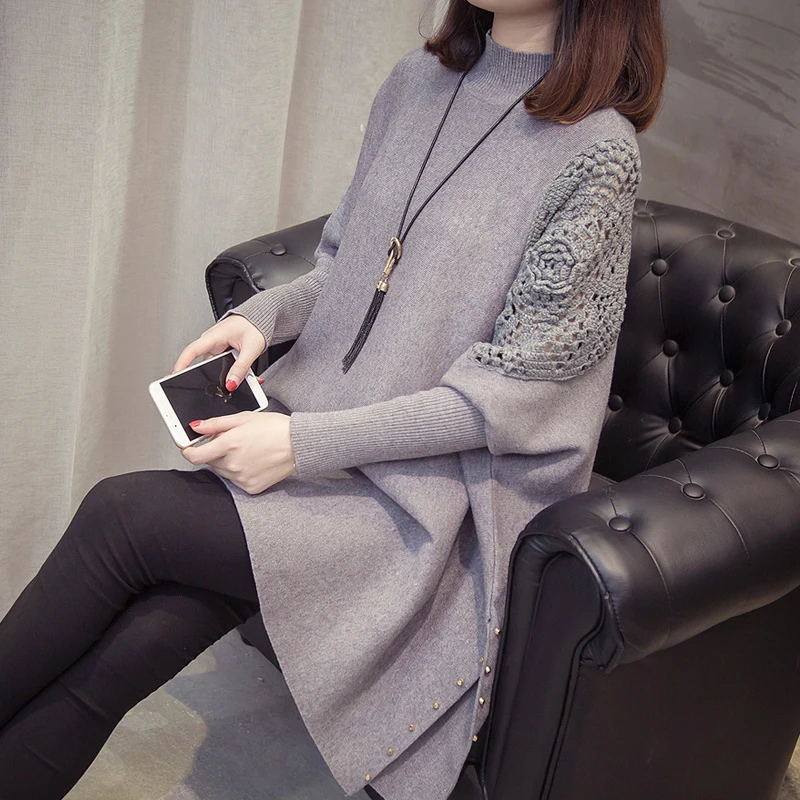 2019 Woman Autumn And Winter Sweater Coat High Collar Warm Solid Color Sweater Loose Hooded Bat Sleeve Long Sweater LQ087
2019 Woman Autumn And Winter Sweater Coat High Collar Warm Solid Color Sweater Loose Hooded Bat Sleeve Long Sweater LQ087