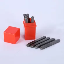 4mm 9 stks/set Gehard Staal Metalen Alfabet Letter Hout Lederen Punch Craft Tool Brief Stempel Punch Set(China)