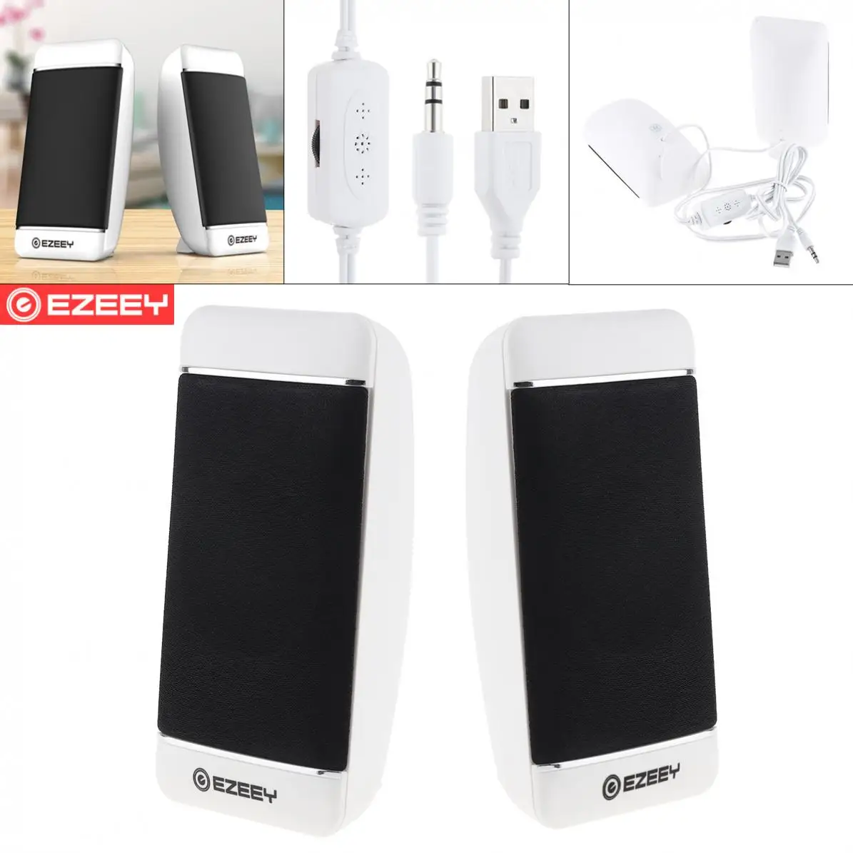 EZEEY S4 Mini Plastic USB 5V Subwoofer Speaker with 3.5MM Audio Socket and Volume Control for Laptop / Phone
EZEEY S4 Mini Plastic USB 5V Subwoofer Speaker with 3.5MM Audio Socket and Volume Control for Laptop / Phone