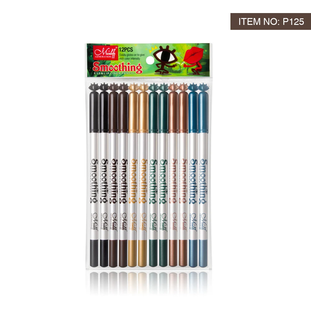 Menow glitter eyeliner pencil 12pcs/set waterproof long lasting blue gold dark brown eyeliner wooden eyeliner pen MN109
Menow glitter eyeliner pencil 12pcs/set waterproof long lasting blue gold dark brown eyeliner wooden eyeliner pen MN109