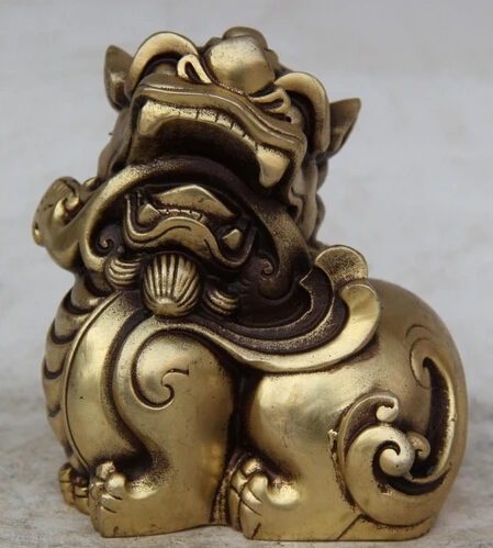JP S0522 5" Chinese Brass Feng Shui exorcise Kylin Chi-lin Qilin Beast Statue sculpture
JP S0522 5" Chinese Brass Feng Shui exorcise Kylin Chi-lin Qilin Beast Statue sculpture