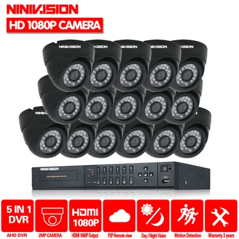 16CH DVR Kit 1080P HDMI CCTV System 16 channel DVR Recorder 3000TVL IR indoor Black Dome Camera System P2P mobile phone VIEW
16CH DVR Kit 1080P HDMI CCTV System 16 channel DVR Recorder 3000TVL IR indoor Black Dome Camera System P2P mobile phone VIEW