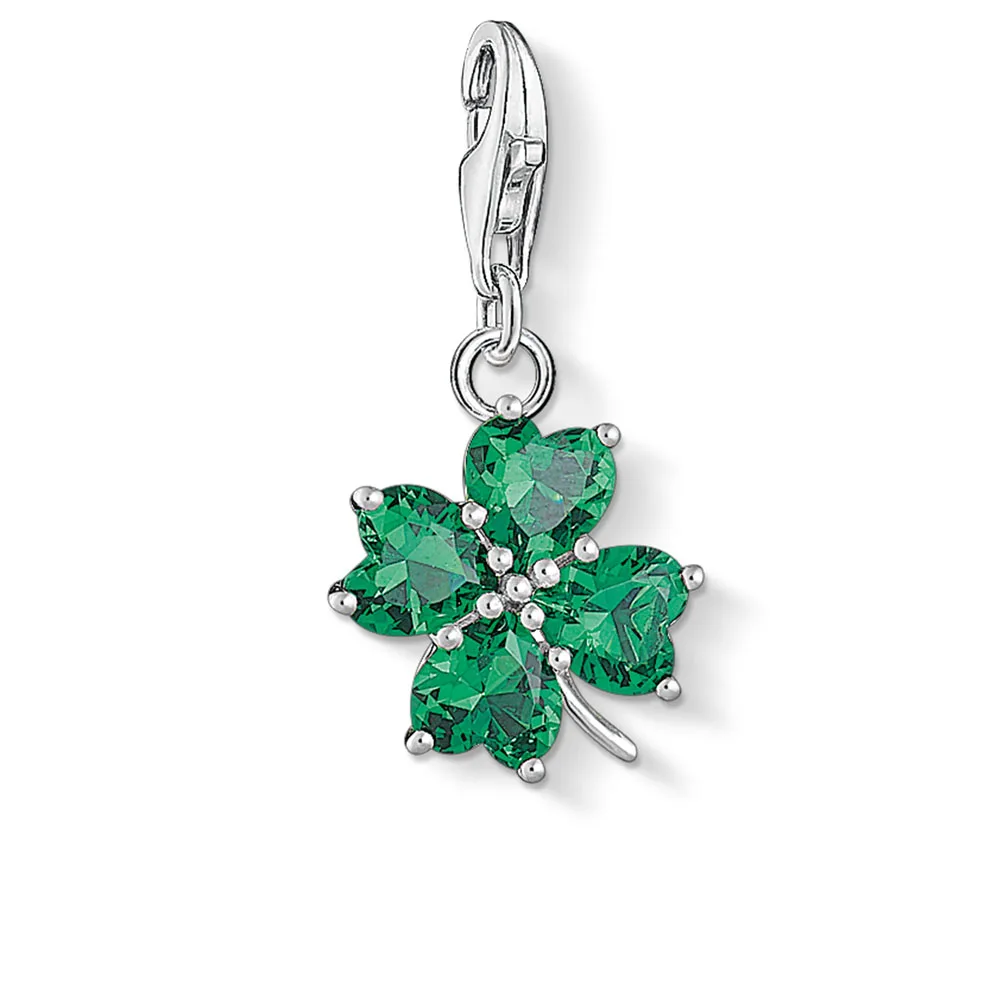Green Four Leaf Clover Lucky Charm Pendants DIY Jewelry Accessories Fit Bracelet 925 Sterling Silver Heart CZ Thomas Style
Green Four Leaf Clover Lucky Charm Pendants DIY Jewelry Accessories Fit Bracelet 925 Sterling Silver Heart CZ Thomas Style