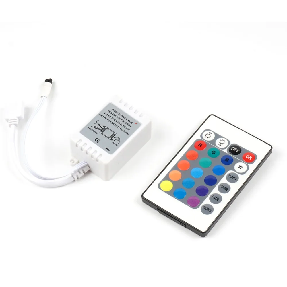 LED Controller RGB IR Remote Controller 12V 6A 24Keys for 3528smd 5050smd RGB LED Strip Lights
LED Controller RGB IR Remote Controller 12V 6A 24Keys for 3528smd 5050smd RGB LED Strip Lights